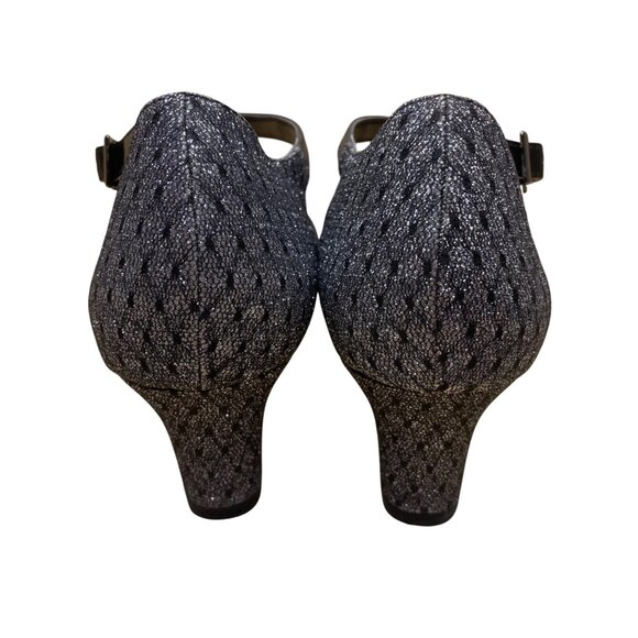 Ros Hommerson Women’s Black Diamond Heidi T-Strap Dress Heels Size 9.5N - Picture 7 of 10